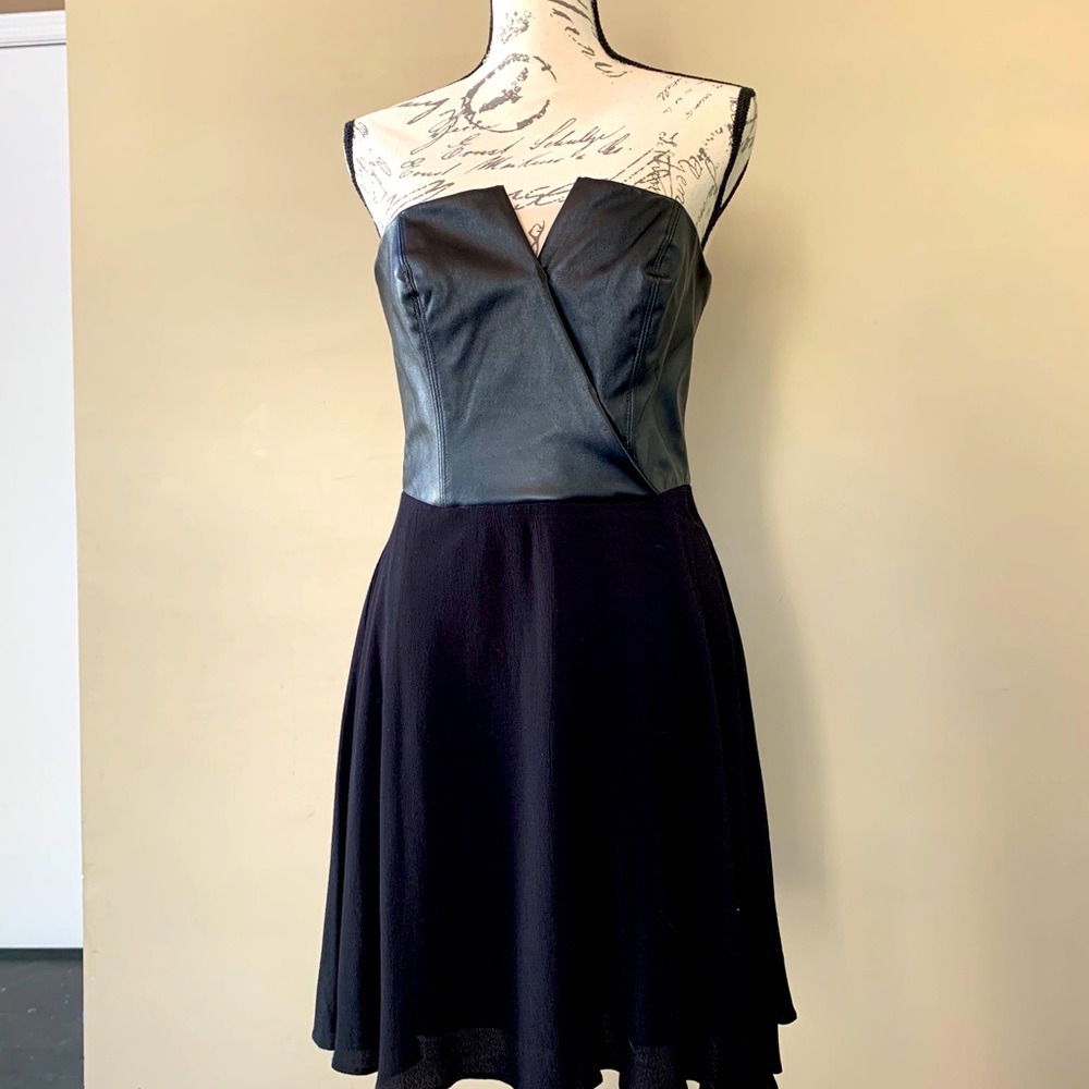 Strapless black dress